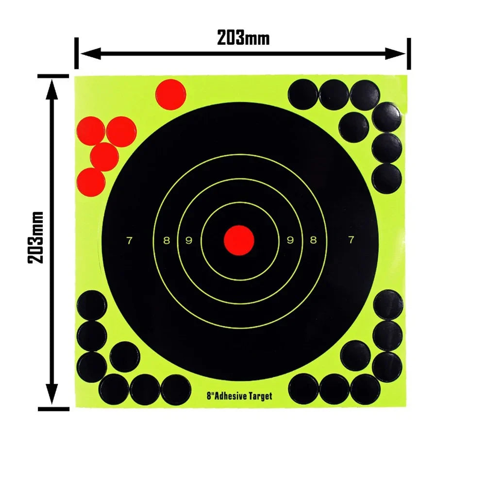 8-Inch Reactive Splatter Shooting Target Stickers – High Visibility