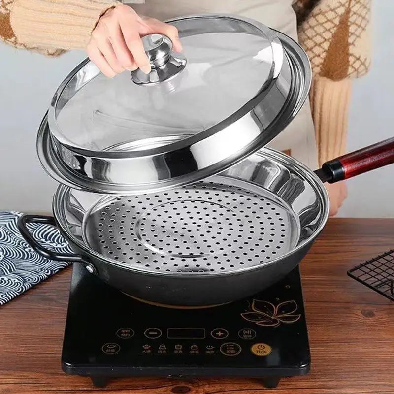 Round 410 Stainless Steel Steamer Tray 30/32/34CM | Dumplings