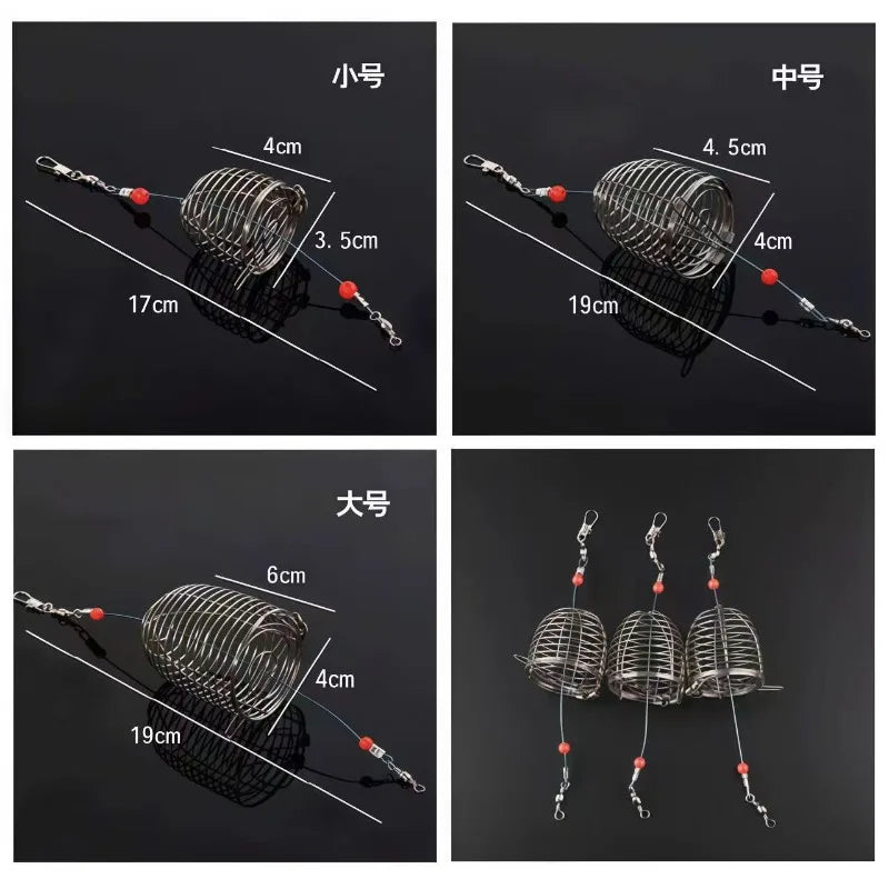 Stainless Steel Bait Cage Baiting Device – S, M & L Sizes