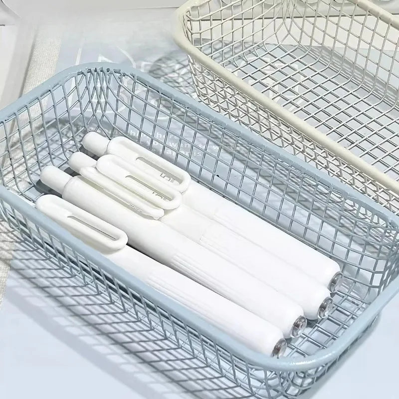 Wrought Iron Desktop Storage Basket – Ins Style Organizer