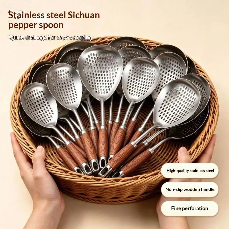 Stainless Steel Spider Skimmer Strainer – Non-Slip Handle