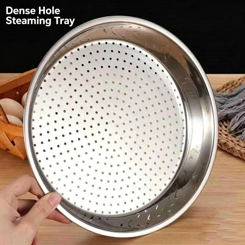 Round 410 Stainless Steel Steamer Tray 30/32/34CM | Dumplings