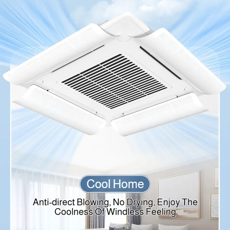 180° Adjustable Ceiling AC Vent Deflector – No-Drill Baffle