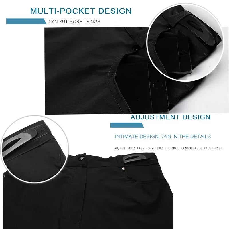 X-TIGER Men's MTB Bike Shorts – 7-Pocket Quick Dry Cycling