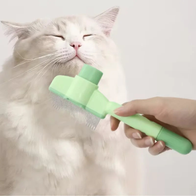 Self-Cleaning One-Button Pet Brush – Dog & Cat Grooming Comb