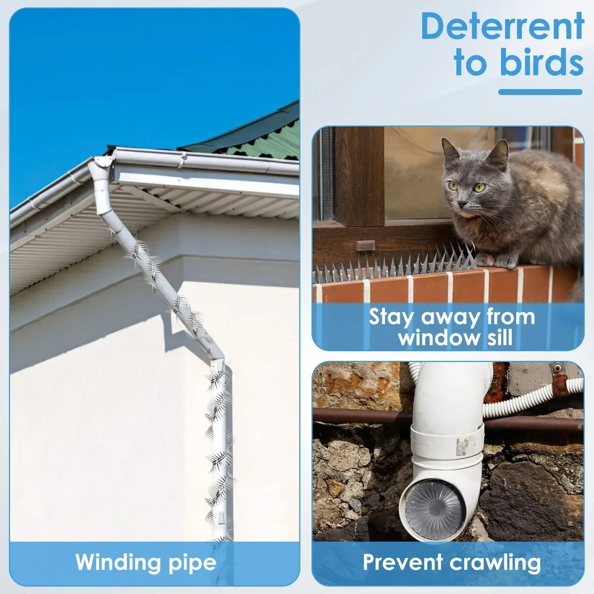 Stainless Steel Bird Spikes 2M/4M – Pigeon Deterrent for Roof