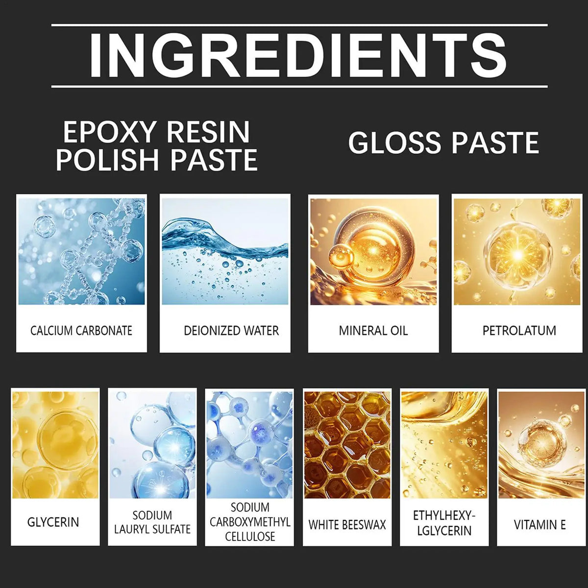 Epoxy Resin Polishing Kit – 3-Stage Scratch Buffing Compound