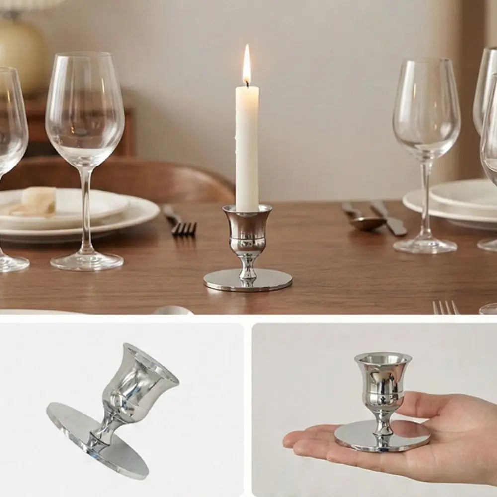 Modern Vintage Iron Candlestick Holder – Elegant Table Decor