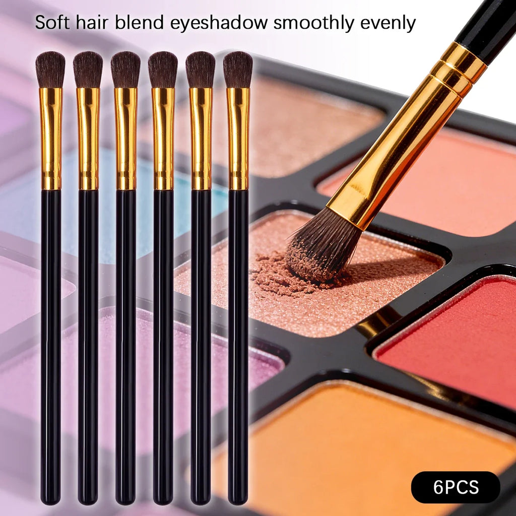 6-Piece Horsehair Eyeshadow Brush Set – Blending & Contouring
