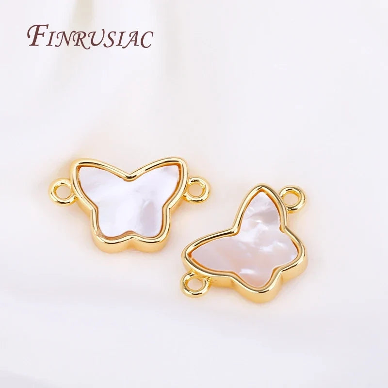 18K Gold Plated Shell Geometry Connector Charms | DIY Pendants
