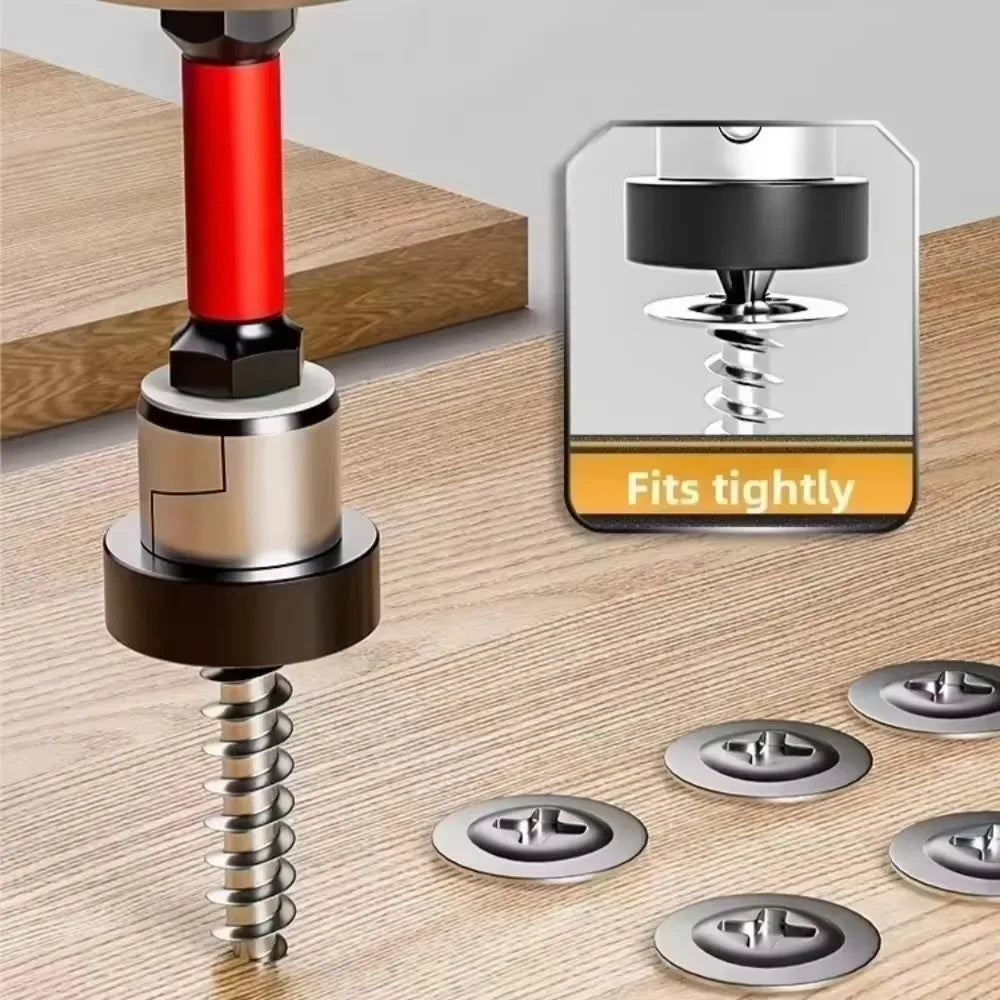 Magnetic Drywall Screw Setter Bit S2 Depth Stop – 1/2/3/5 Pack