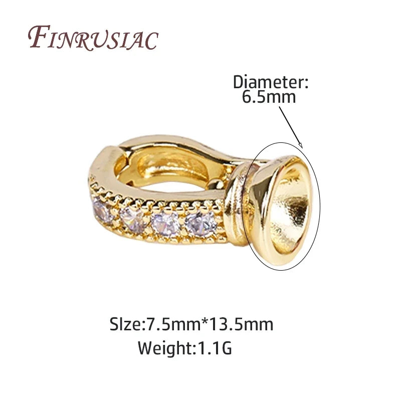 18K Gold Plated Zircon Necklace Clasp – DIY Jewelry Findings