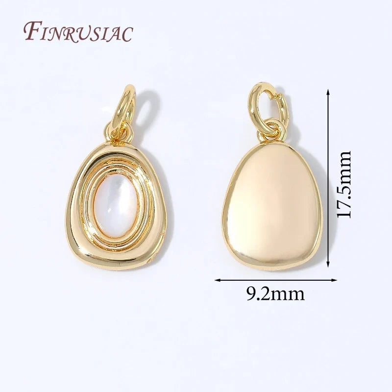 18K Gold Plated Mother of Pearl Shell Charms – Heart & Butterfly