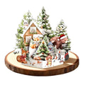3D Pop-Up Christmas Card – Santa, Reindeer & Snowy Village