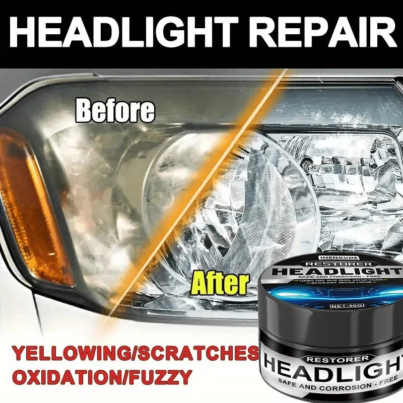 Car Headlight Restoration Polishing Kit – Oxidation Remover
