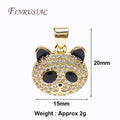 18K Gold Plated Pave Zircon Bear Charm | DIY Jewelry Pendant