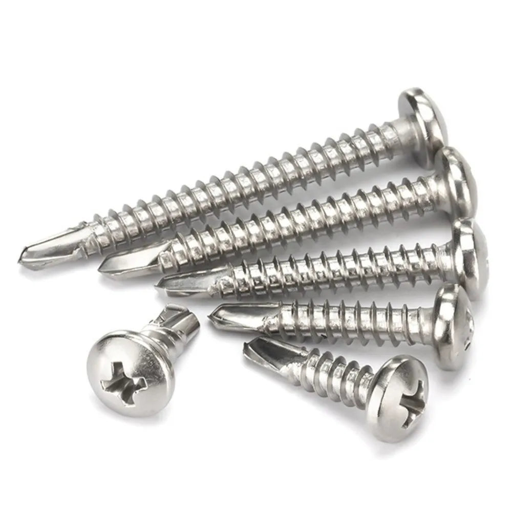 50PCS 410 Stainless Steel Self-Tapping Screws Phillips Truss Head