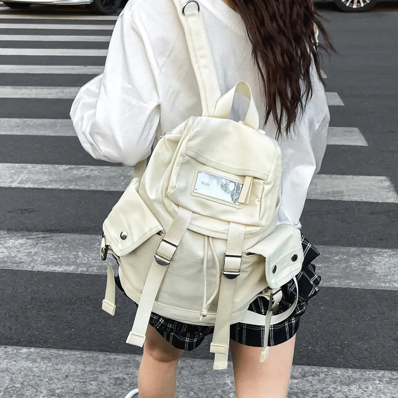 Korean Niche Multi-Pocket Nylon Fashion Backpack | Nixie