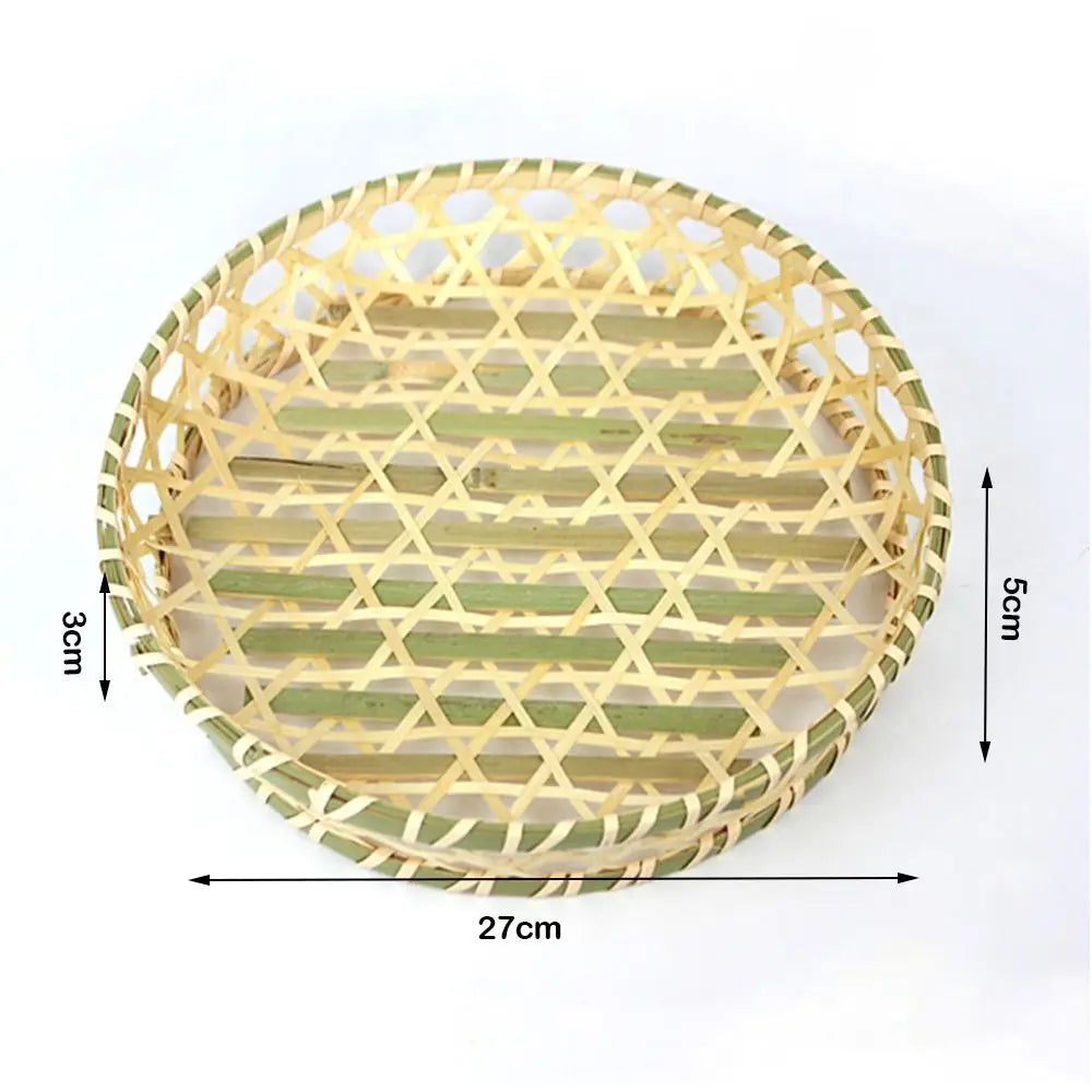 Miniature Woven Bamboo Basket – 1:12 & 1:6 Dollhouse Decor