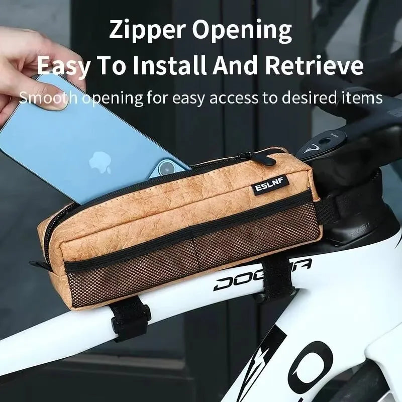 ESLNF Bike Top Tube Frame Bag Dual-Mesh Cycling Pouch MTB