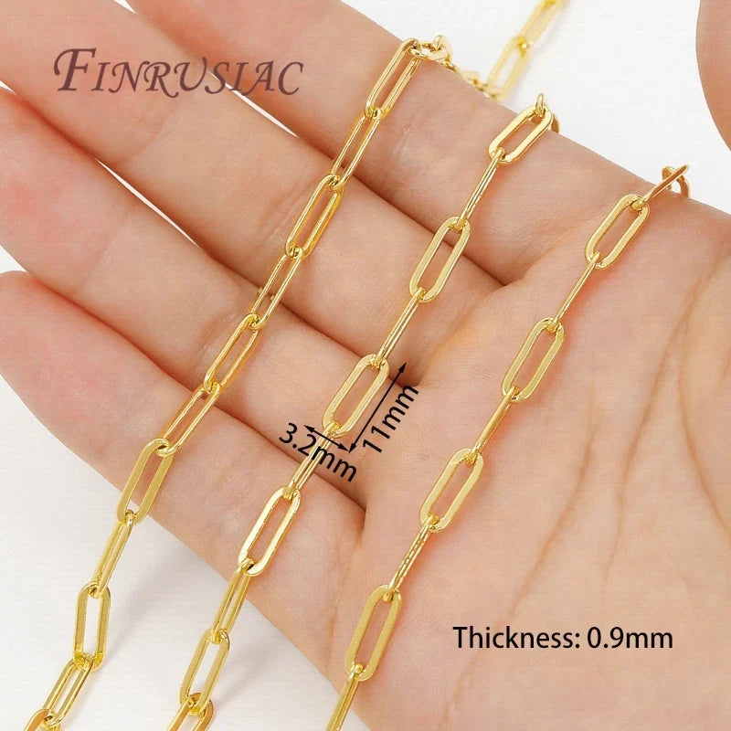 18K Gold Plated Brass Chain 1M – DIY Necklace & Bracelet
