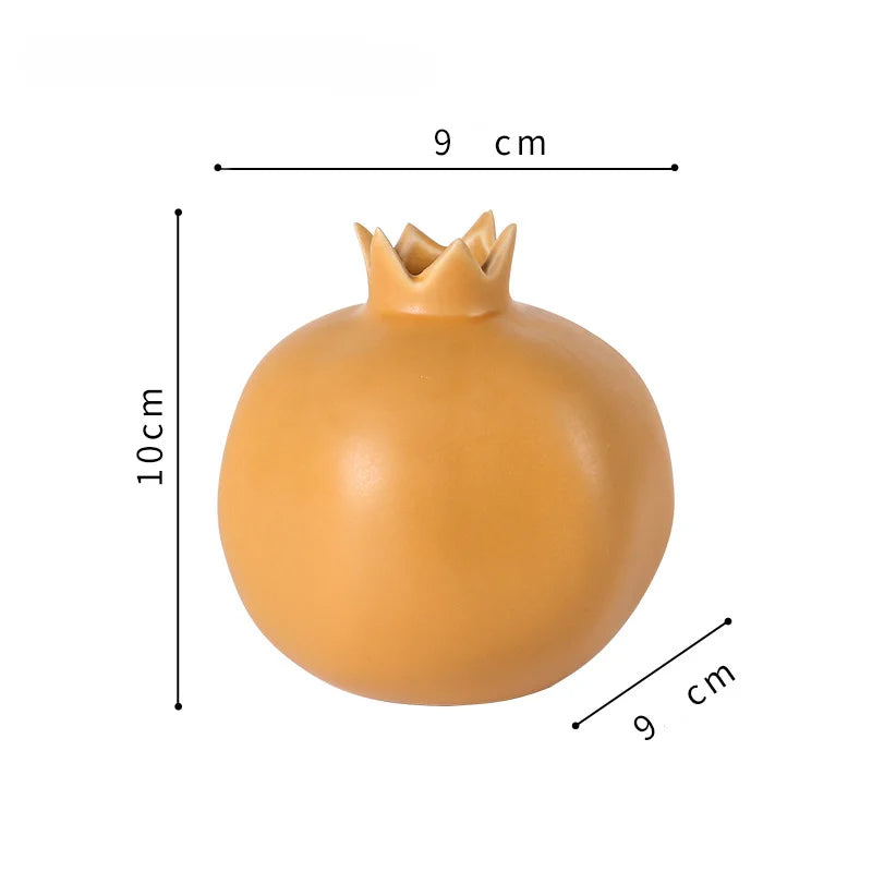 Morandi Ceramic Pomegranate Ornament | Minimalist Home Décor