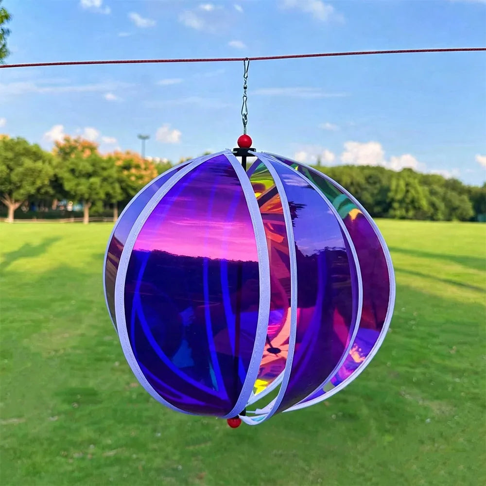 Rainbow Hot Air Balloon Wind Spinner – Colorful Garden Decor