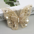 Sequin Butterfly Applique Gold DIY Clothes Embellishment Patch
