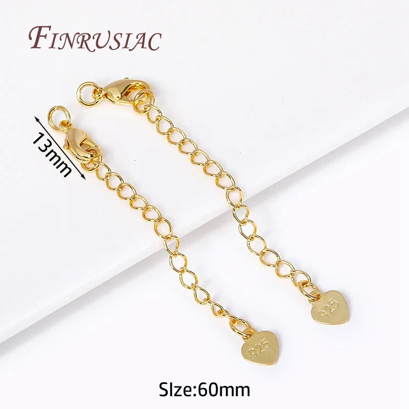 18K Gold Plated Star Heart Extension Tail Chain – DIY Jewelry