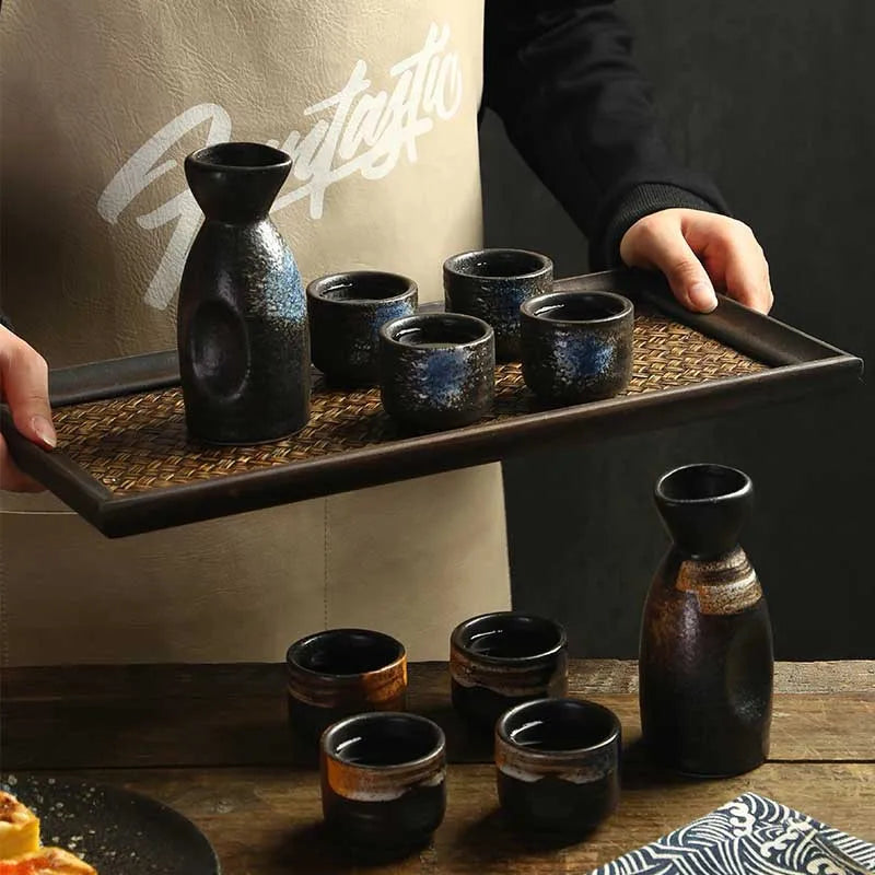Japanese Ceramic Sake Pot Set – Hand-Painted Barware 190ml/400ml