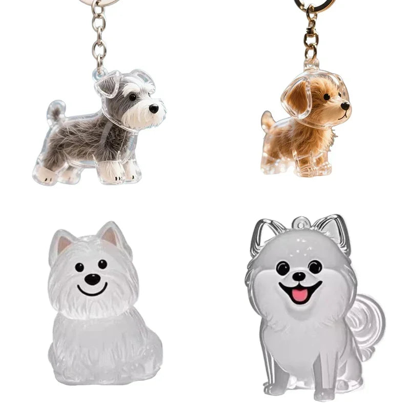 Dog Hair Memory Capsule Keychain – Pet Keepsake Pendant Gift