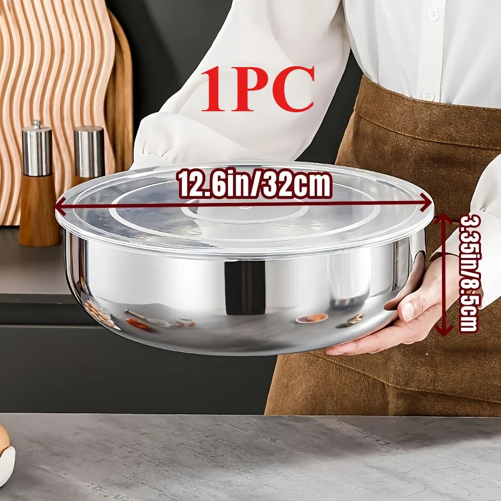 Large Stainless Steel Mixing Bowl – Dough, Salad & Soup