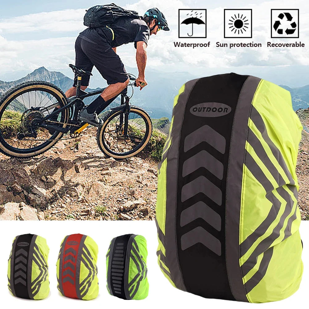 Waterproof Reflective Backpack Rain Cover | 20L–55L Sport Bag