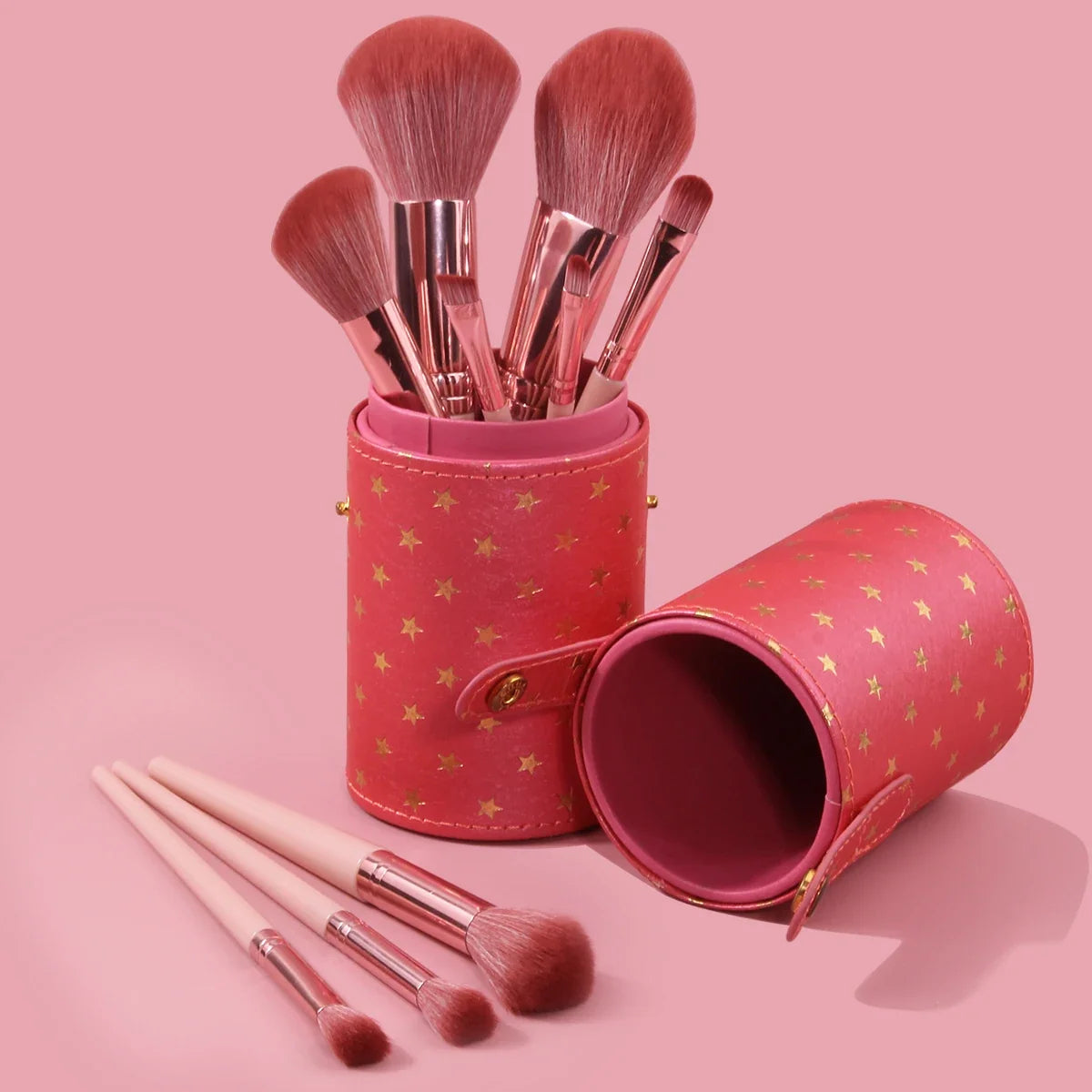 PU Leather Makeup Brush Holder – Large Capacity Travel Organizer