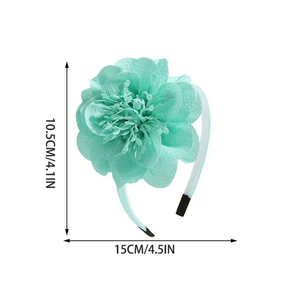 Girls Big Flower Crown Headband – Princess Grosgrain Hairband