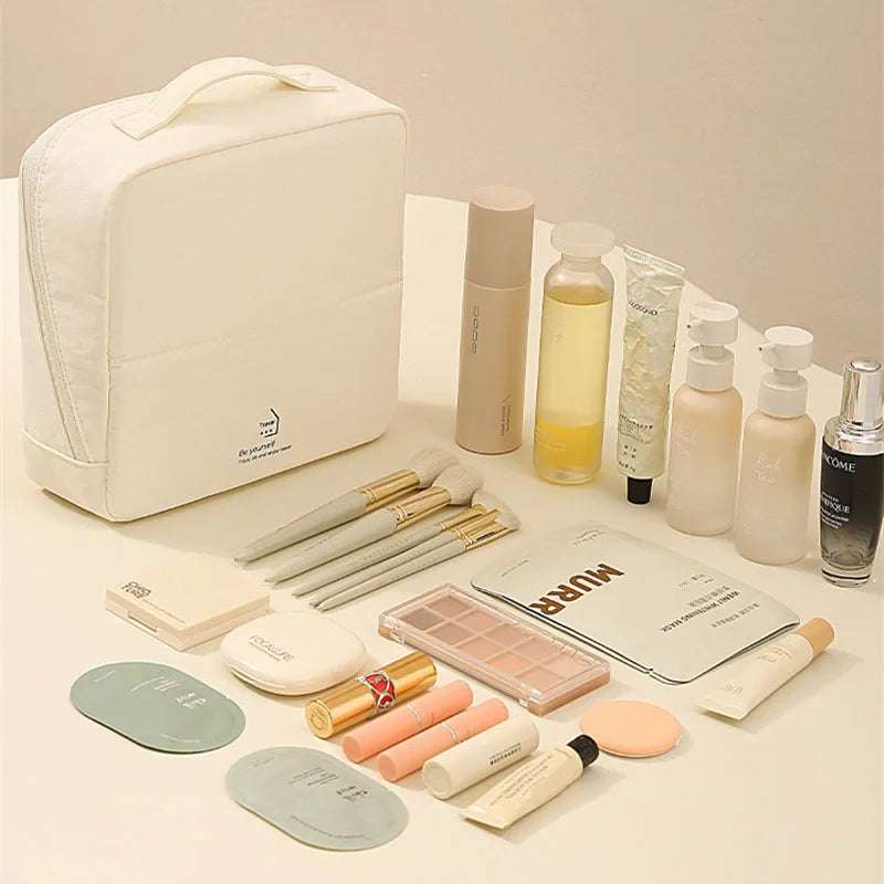 Travel Makeup Organizer Bag – Water-Resistant Cosmetic Pouch