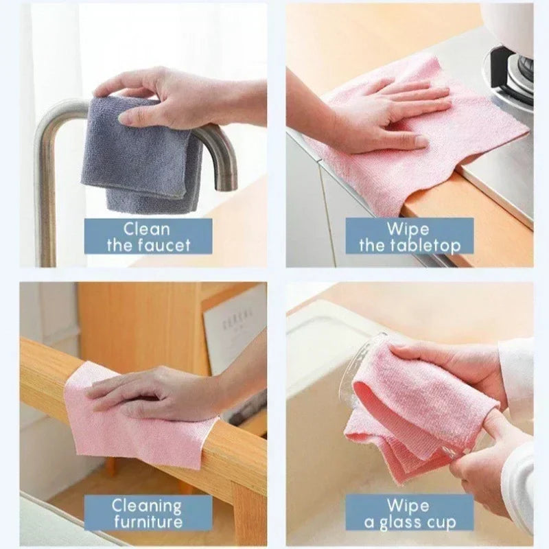 Reusable Microfiber Cleaning Cloths – 20-Sheet Roll | Kitchen