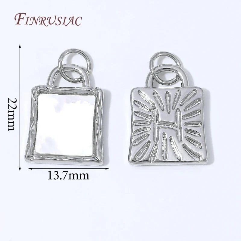 18K Gold Plated Mother of Pearl Shell Charms – Heart & Butterfly