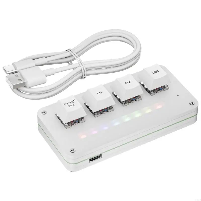 USB-C 4-Button Productivity Keypad with Light Bar | Dictation