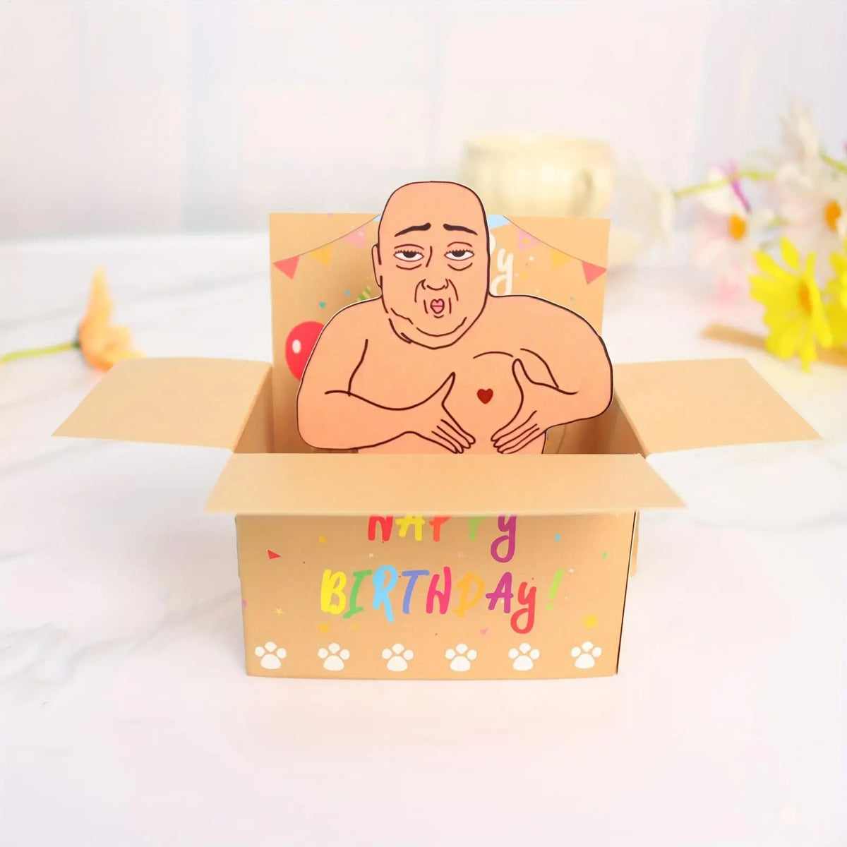 Funny 3D Pop-Up Happy Birthday Card – Whimsical Design