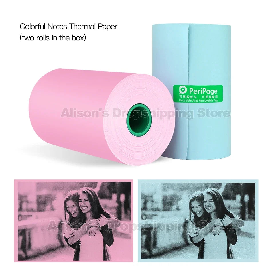 Peripage 80x50mm Thermal Paper 2-Pack – 10-Year Print Life