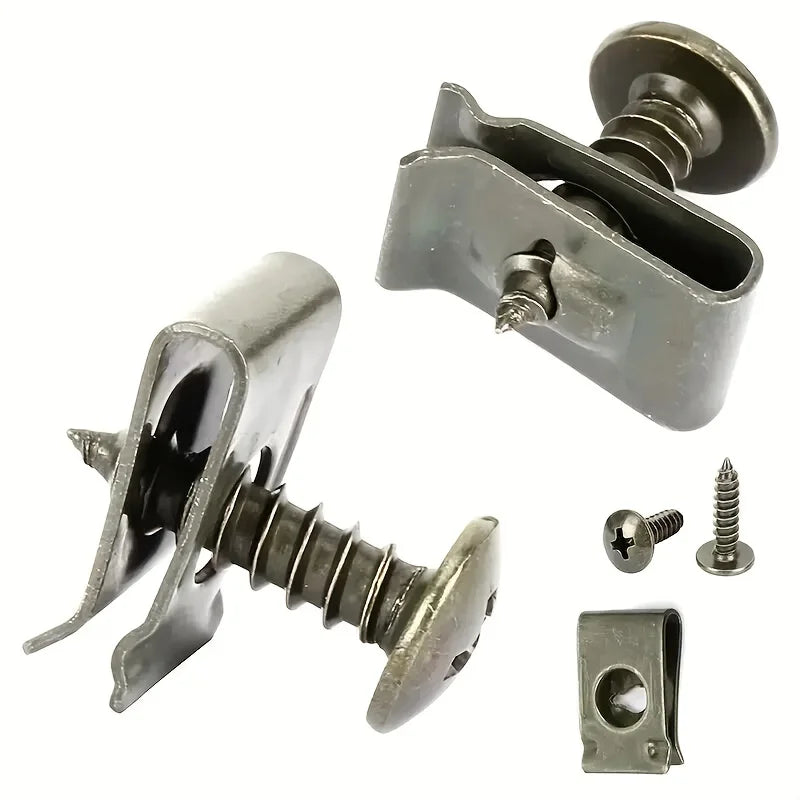 Car U-Type Metal Screw Clips – Anti-Rust Fender Bumper Fasteners