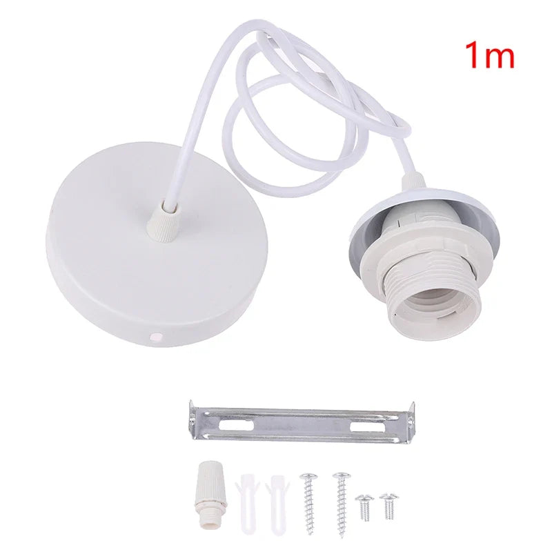 Retro E27 Pendant Lamp Holder Socket with Hanging Wire Cord