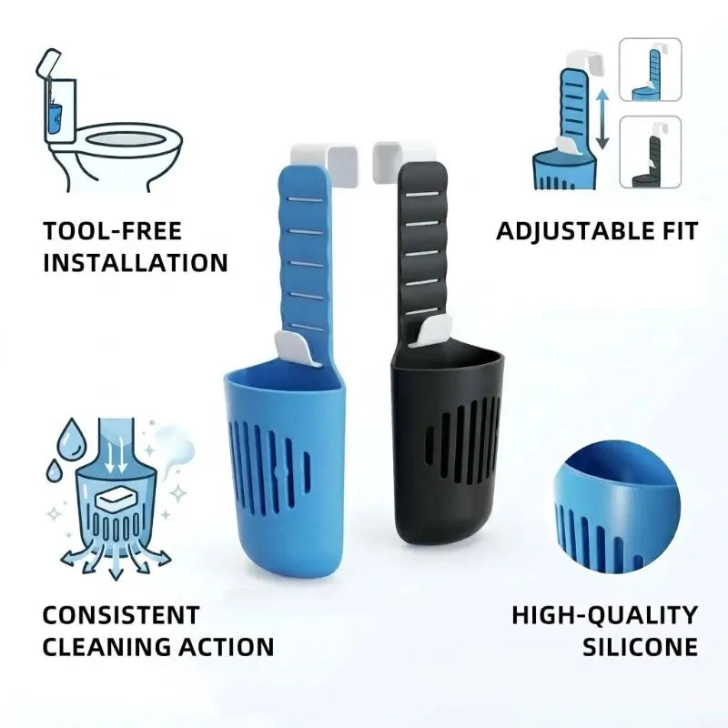 Silicone Toilet Tank Tablet Holder & Bowl Cleaner Hanger