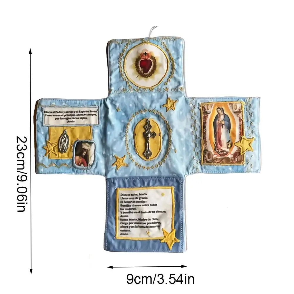 Handcrafted Pocket Devotional with Cross & Saint Images