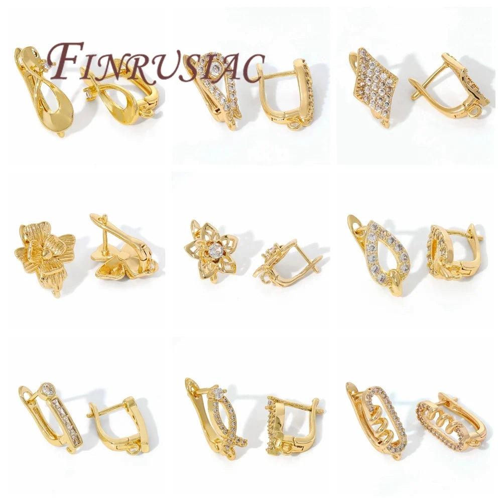 18K Gold Plated Earring Hook Clasps | DIY Jewelry Findings