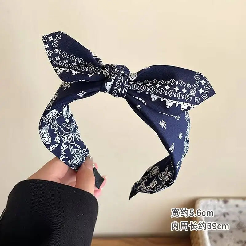 Paisley Cotton Hair Claw Clip with Bow | Women & Girls