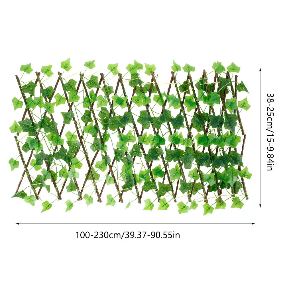 6-Pack Artificial Ivy Expanding Trellis Privacy Fence 40cm