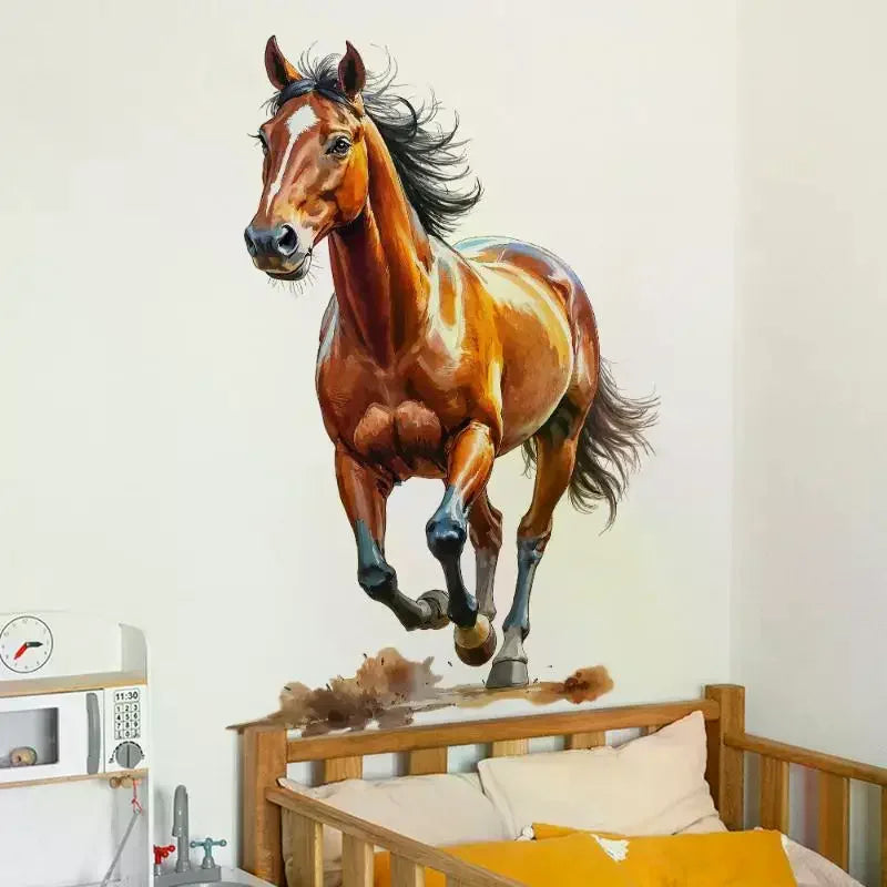 Running Horse Wall Sticker – Removable Waterproof Vinyl Decal