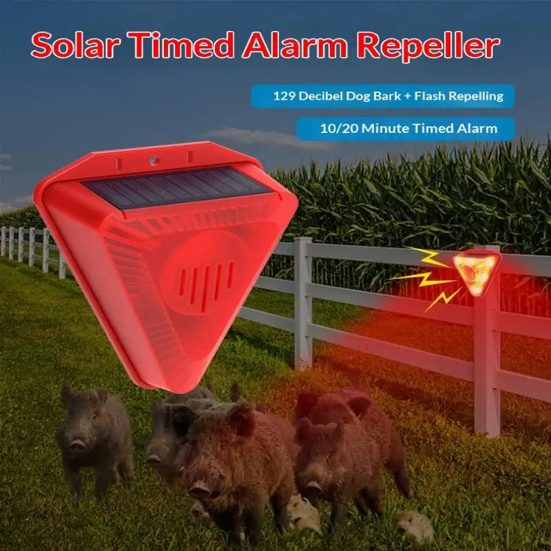 Solar Motion Sensor Alarm Light – Siren, Strobe & Deterrent